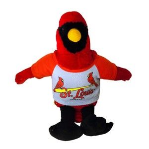Build-A-Bear BAB Cardinal Bird Black Legs 2013 St Louis Cardinals Ringer Tee